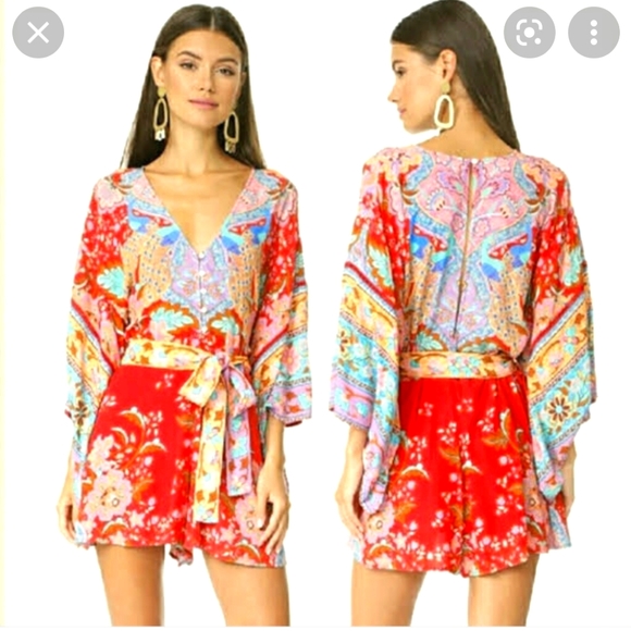 Spell Pants - 🌹🌺 Spell Lotus Romper Kimono Ruby 🌺🌹